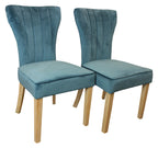 Five Piece Natural Round Solid Wood Dining Set with Four Chairs