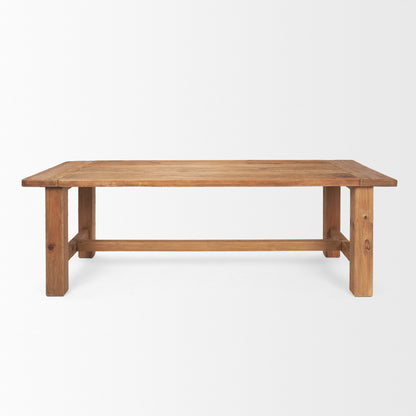 95" Natural Reclaimed Wood Trestle Base Dining Table