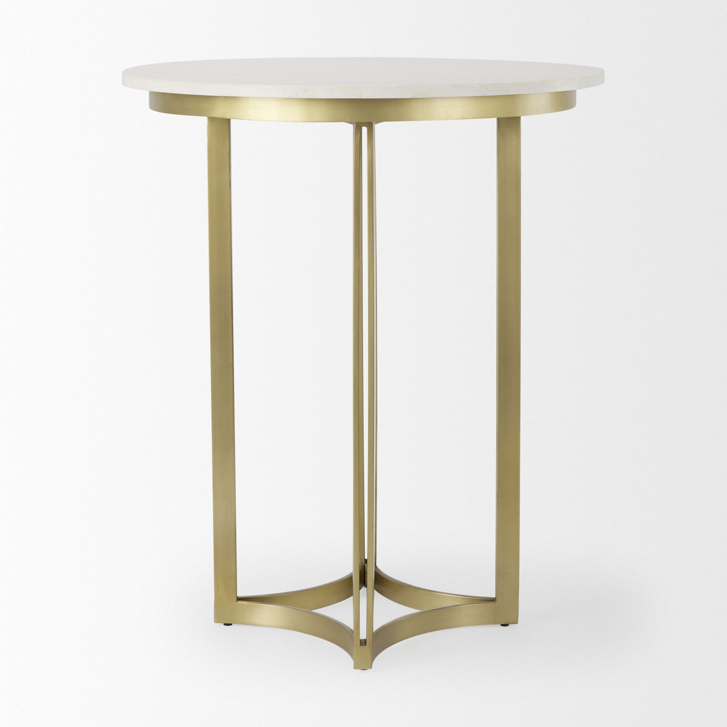 36" Gray Marble Pedestal Base Round Top Dining Table