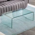 39" Unfinished Mirrored Glass Abstract End Table