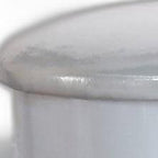 47" Unfinished And White Mirrored Glass And Metal Oval End Table