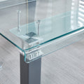 18" Unfinished And Gray Mirrored Glass And Metal End Table