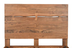 Brown Live Edge Bow Joint Solid Wood Queen Bed Frame