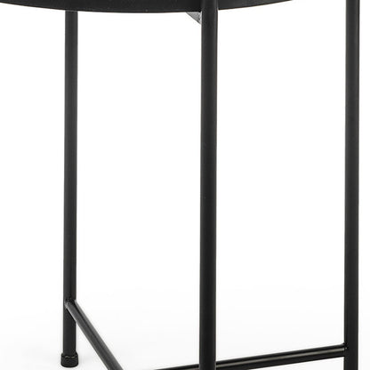 20" Clear and Black Glass and Metal