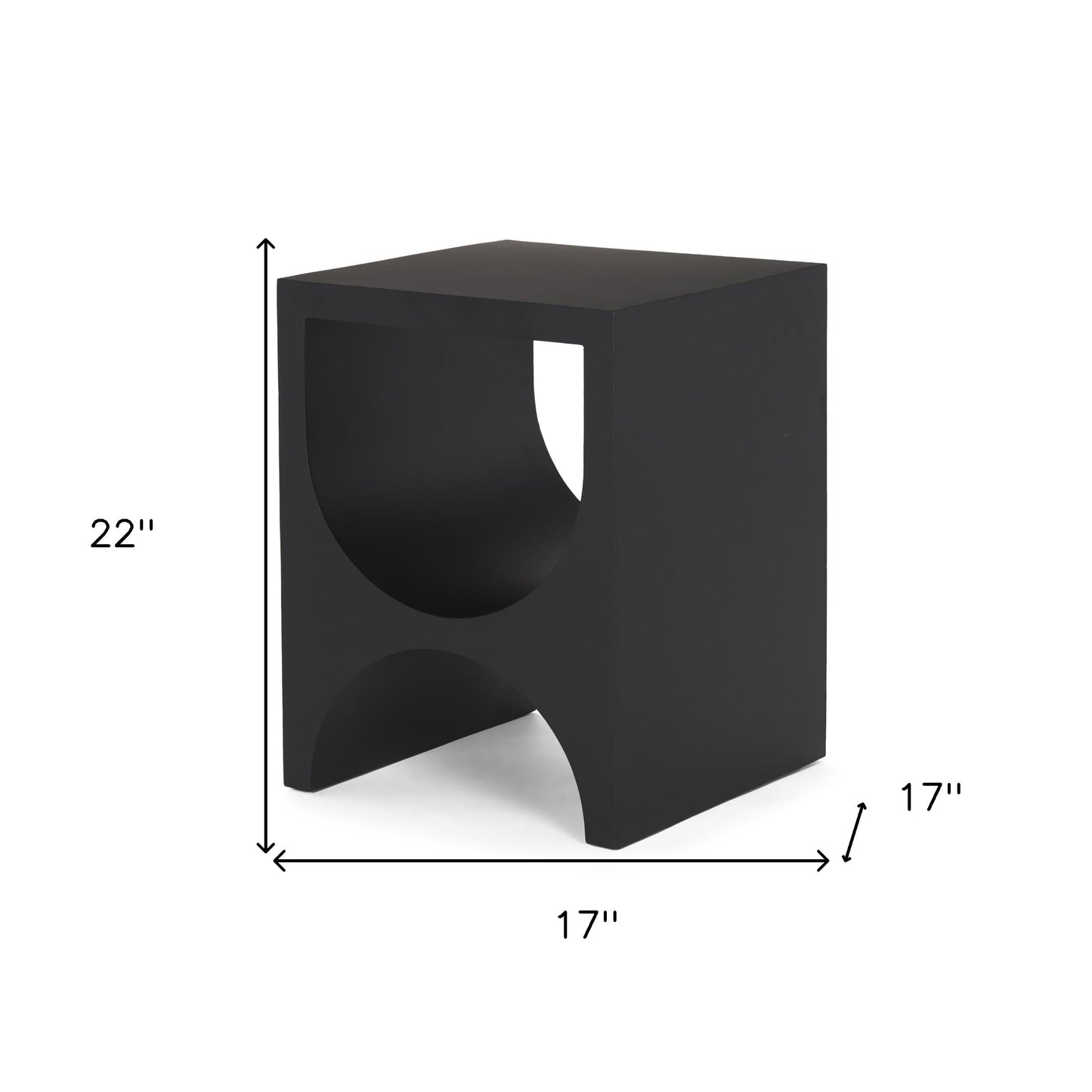 17" Black Iron and Metal