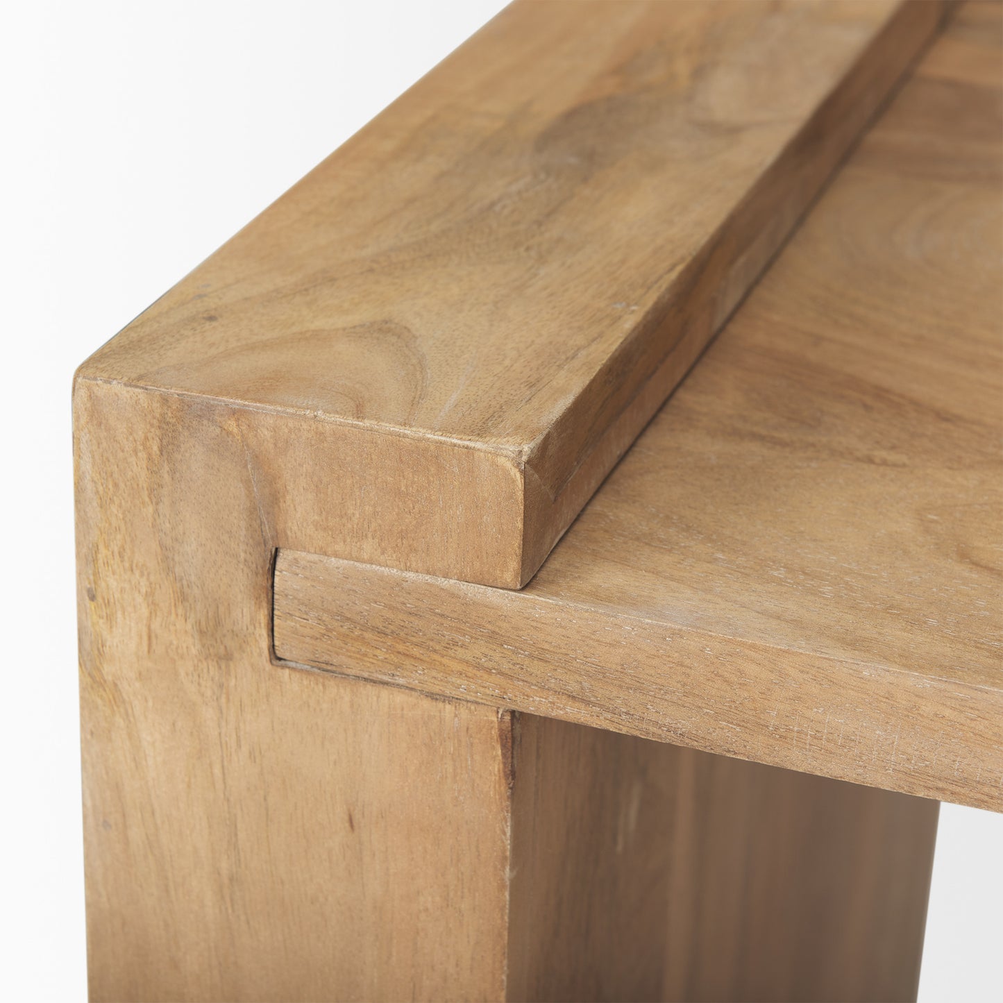 22" Natural and Brown Solid Wood and Wood