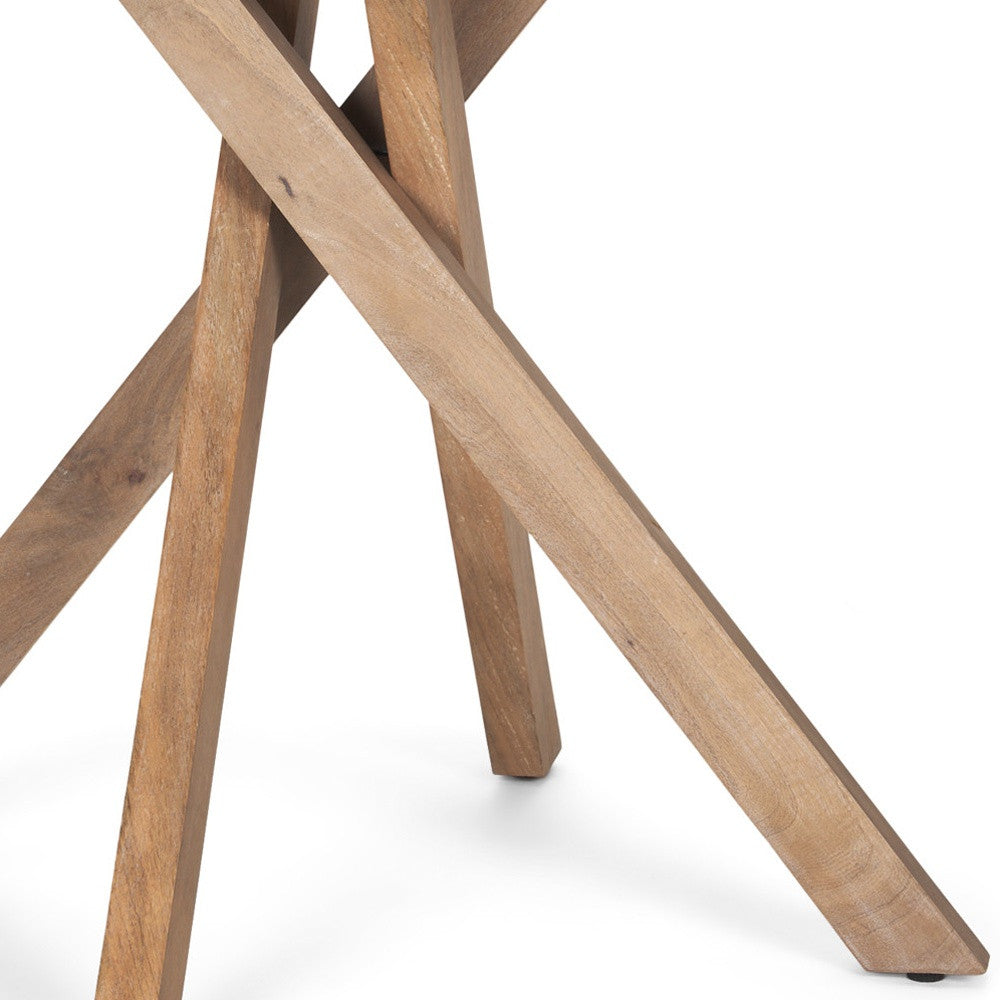 32" Espresso and Brown Solid Wood and Wood