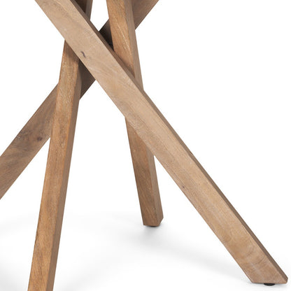 32" Espresso and Brown Solid Wood and Wood