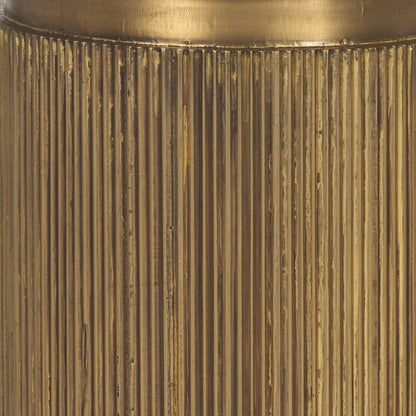 16" White and Gold Stone and Metal