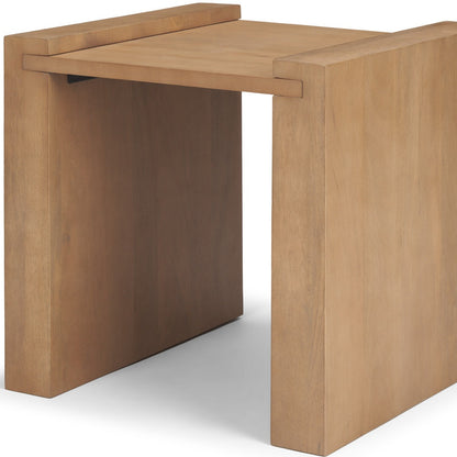 22" Natural and Brown Solid Wood and Wood