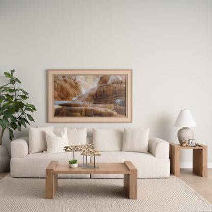 22" Natural and Brown Solid Wood and Wood