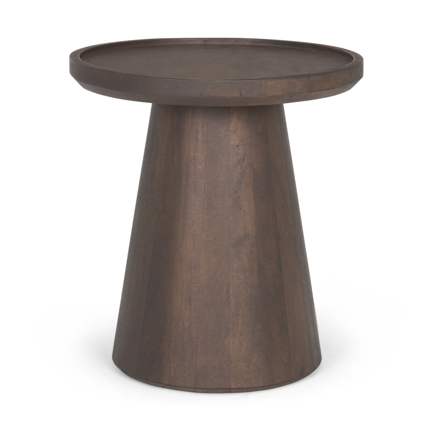 19" Brown Solid Wood and Wood