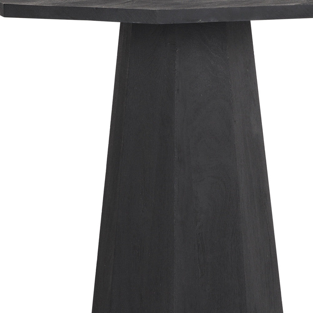 32" Black Solid Wood and Wood