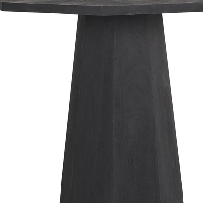 32" Black Solid Wood and Wood