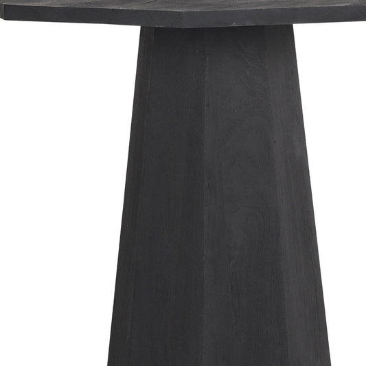 32" Black Solid Wood and Wood