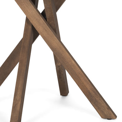 32" Brown Solid Wood and Wood