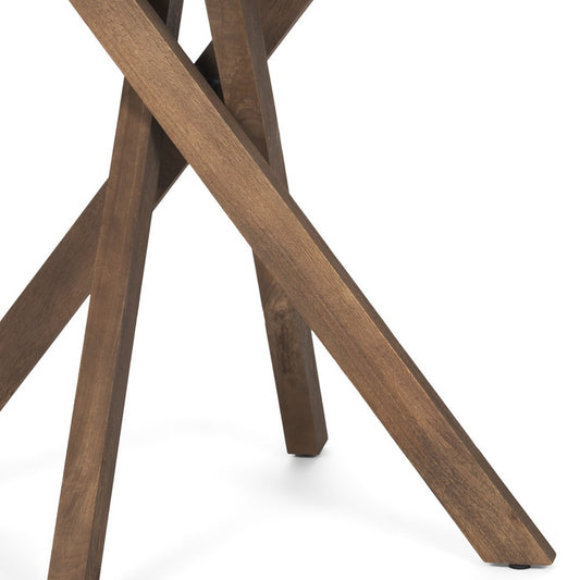 32" Brown Solid Wood and Wood