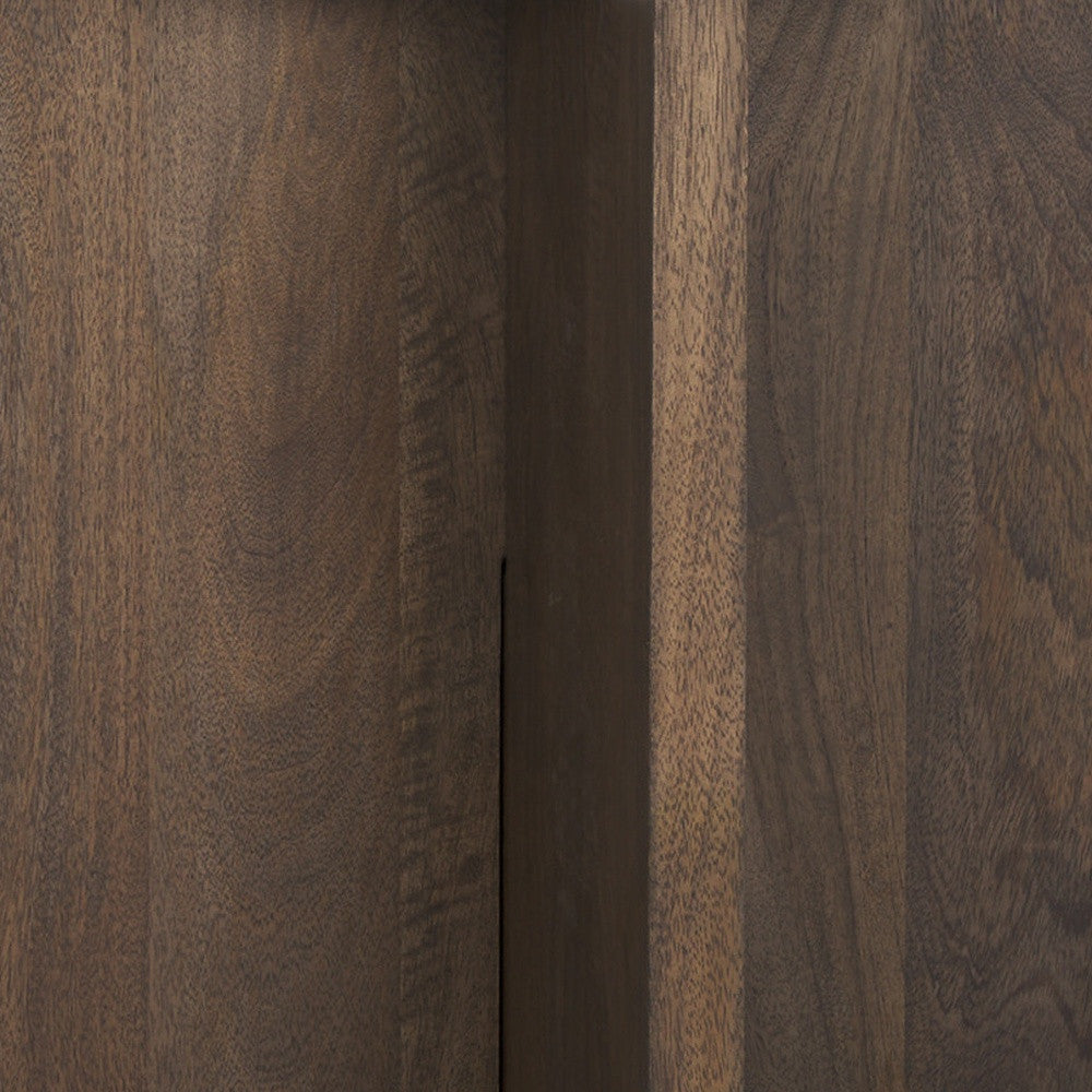 22" White and Brown Stone and Wood