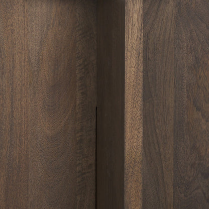 22" White and Brown Stone and Wood