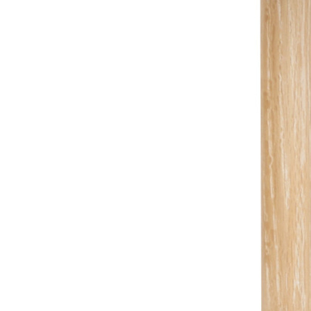 26" Beige and Natural Fabric and Solid Wood Low Back Counter Height Bar Chair