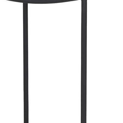 26" Black Solid Wood and Iron Backless Counter Height Bar Chair