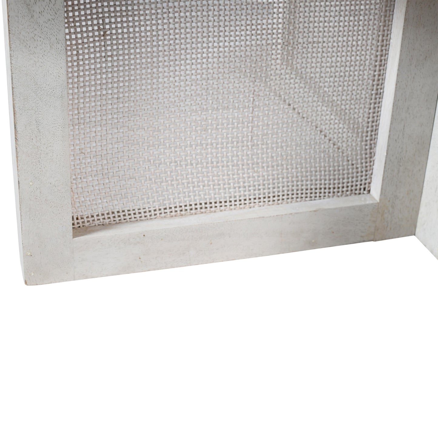 36" White Solid Wood Round Cross Legs Coffee Table