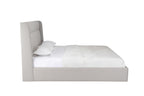 Gray Tufted Linen Blend Upholstered King Bed Frame