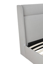 Gray Fabric Upholstered Queen Bed Frame