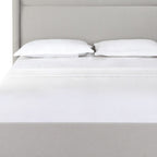 Gray Fabric Upholstered Queen Bed Frame