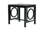 16" Black Aluminum Geo Slat Outdoor Side Table