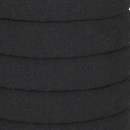 19" Black Boucle Round Storage Ottoman