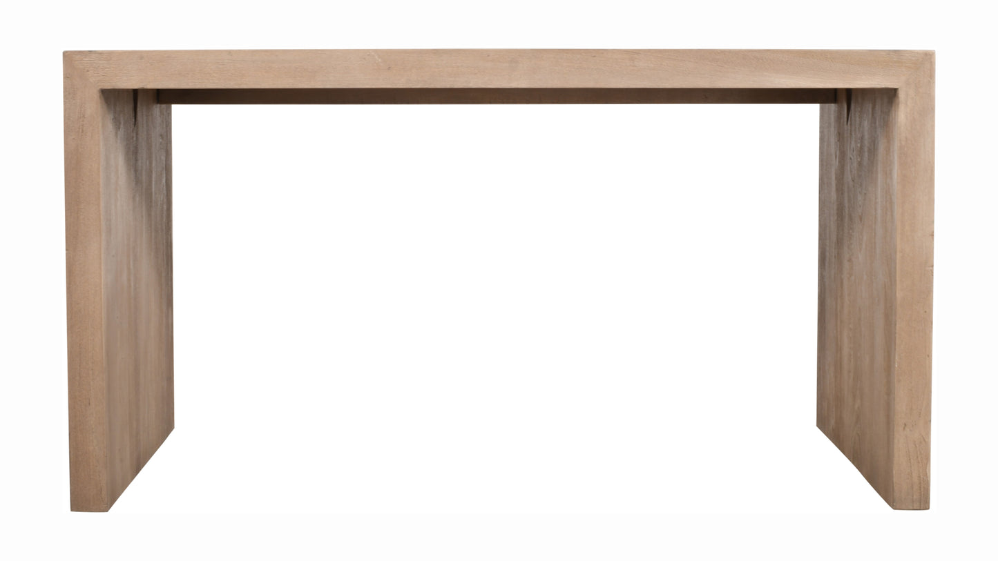 56" Ivory Reclaimed Wood Sled Writing Desk