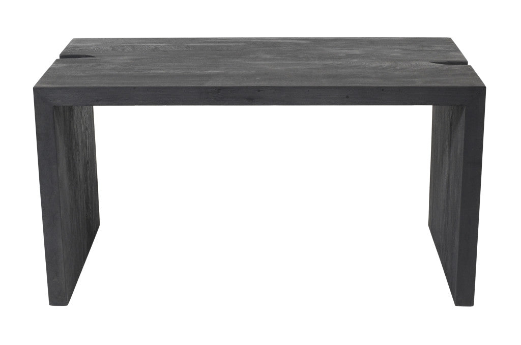 56" Graphite Reclaimed Wood Sled Writing Desk