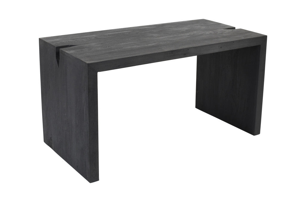 56" Graphite Reclaimed Wood Sled Writing Desk