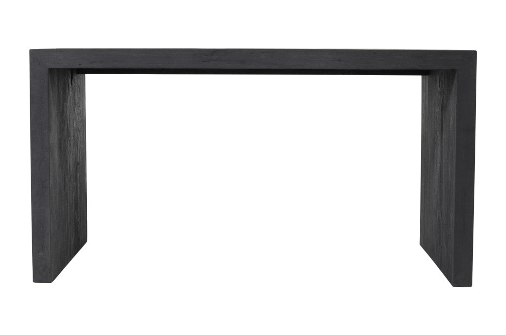 56" Graphite Reclaimed Wood Sled Writing Desk