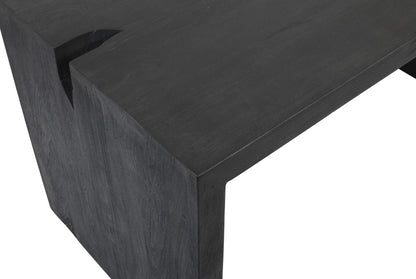 56" Graphite Reclaimed Wood Sled Writing Desk
