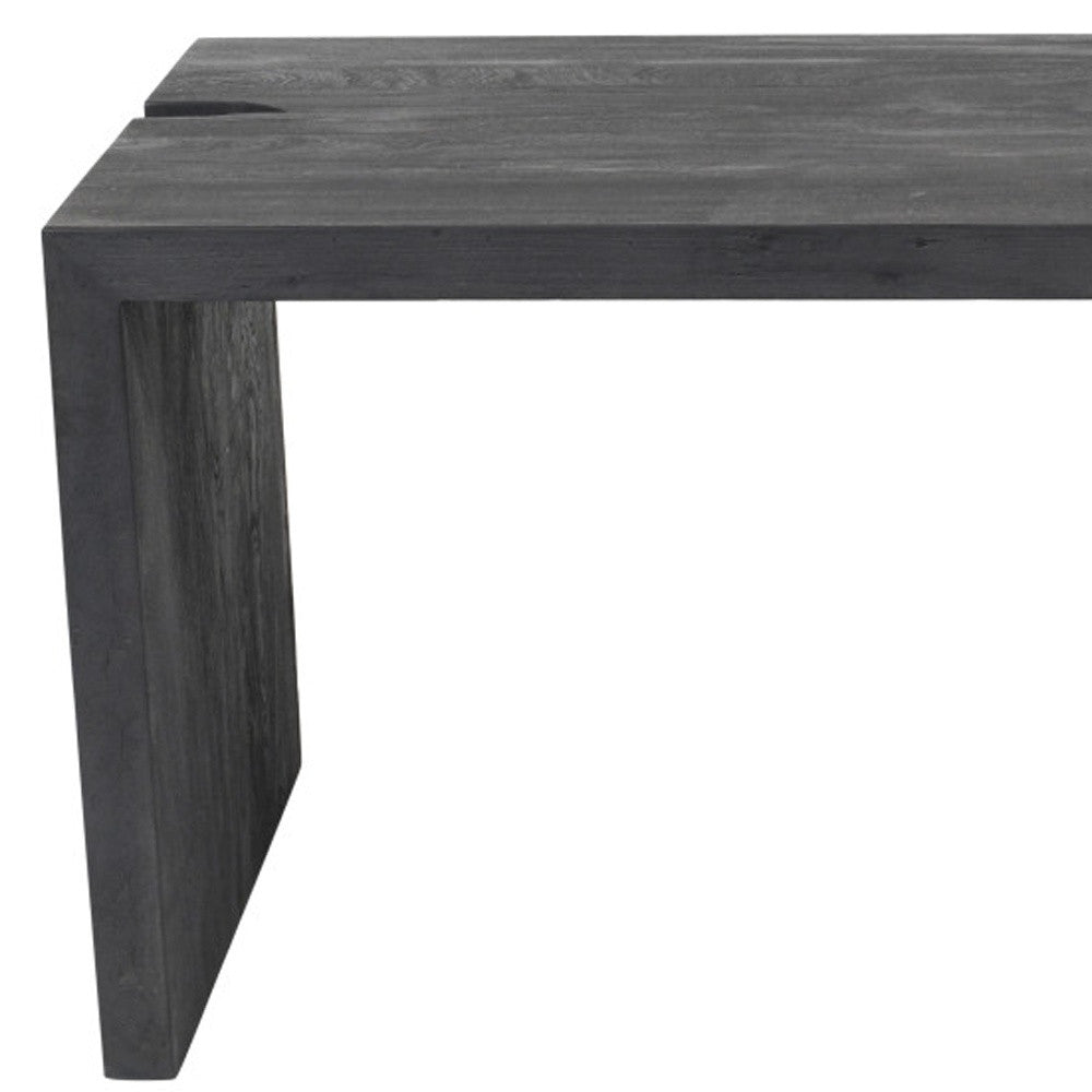 56" Graphite Reclaimed Wood Sled Writing Desk