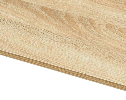 47" Natural and Black Wood and Metal Computer Desk