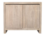 42" Ivory Distressed Reclaimed Wood Sideboard With Two Doors