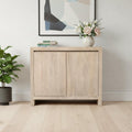 42" Ivory Distressed Reclaimed Wood Sideboard With Two Doors