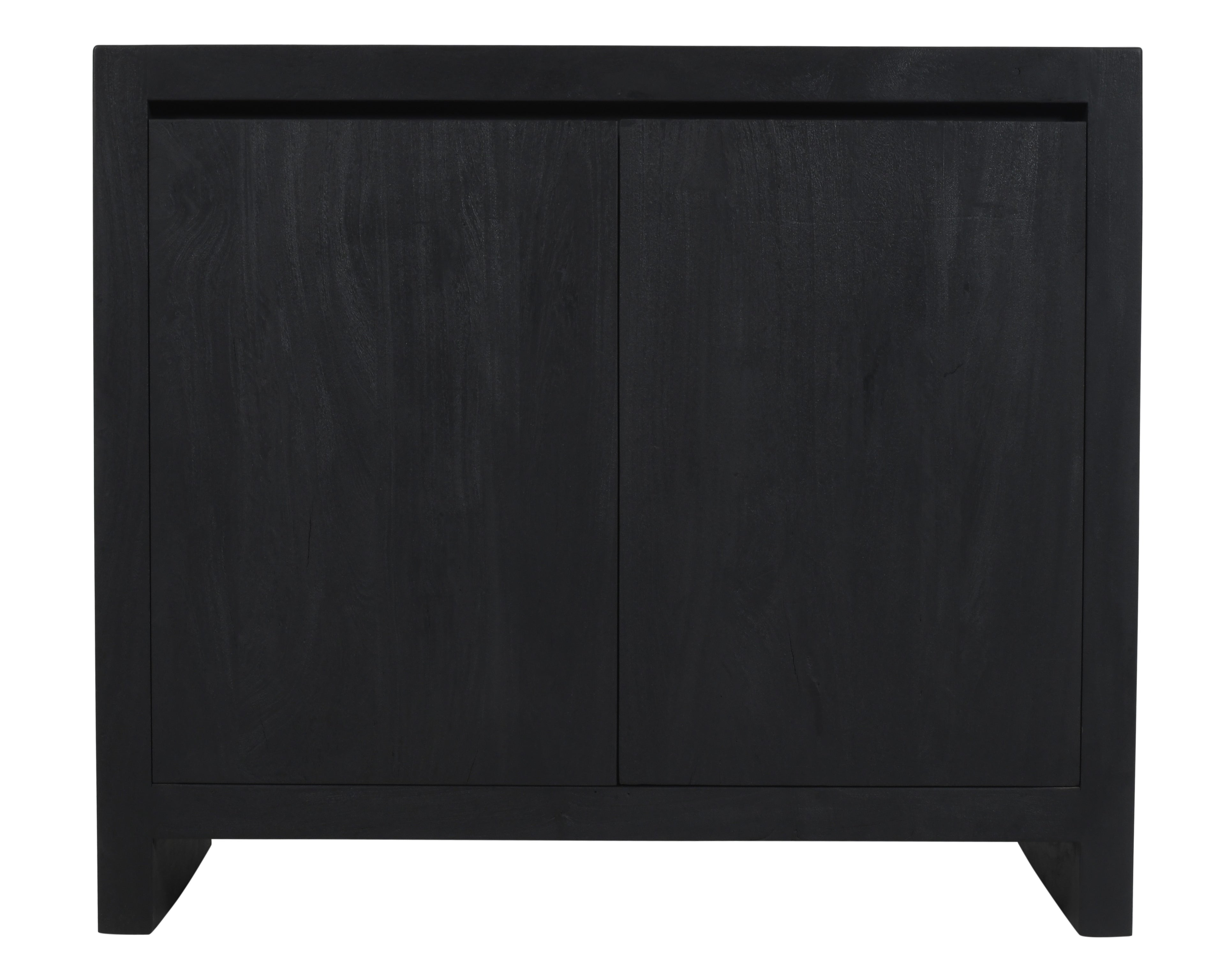 42" Graphite Distressed Reclaimed Wood Sideboard With Two Doors
