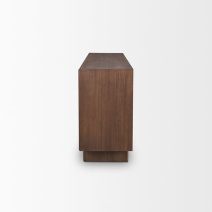 71" Brown Sideboard Soft Close with Four Doors