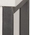 63" Gray And White Wood Carved Geometric Six Drawer Sideboard