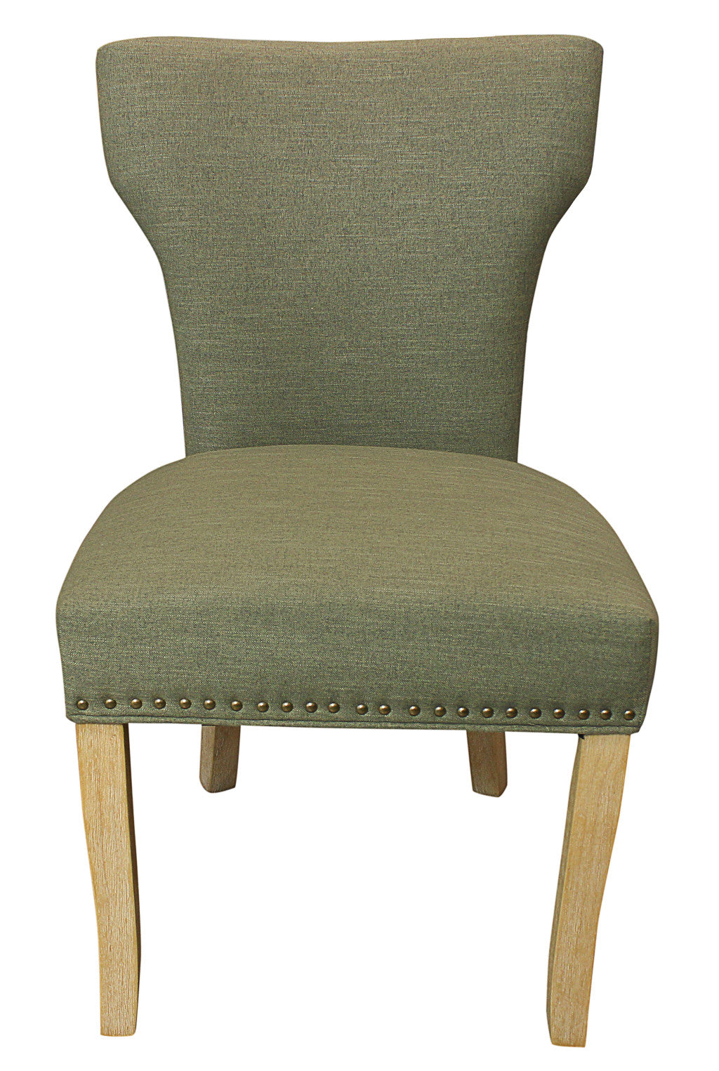 Seven Piece Dark Brown Round Solid Wood Dining Set with Six Chairs