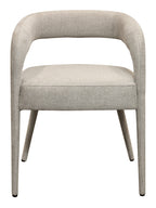 Seven Piece Dark Brown Round Solid Wood Dining Set with Six Chairs