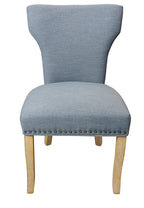 Seven Piece Dark Brown Round Solid Wood Dining Set with Six Chairs