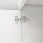 71" White Wood Mirrored Two Door Combo Dresser