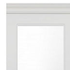 71" White Wood Mirrored Two Door Combo Dresser