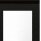 71" Black Wood Mirrored Two Door Combo Dresser