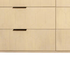 56" Natural Solid Wood Six Drawer Dresser